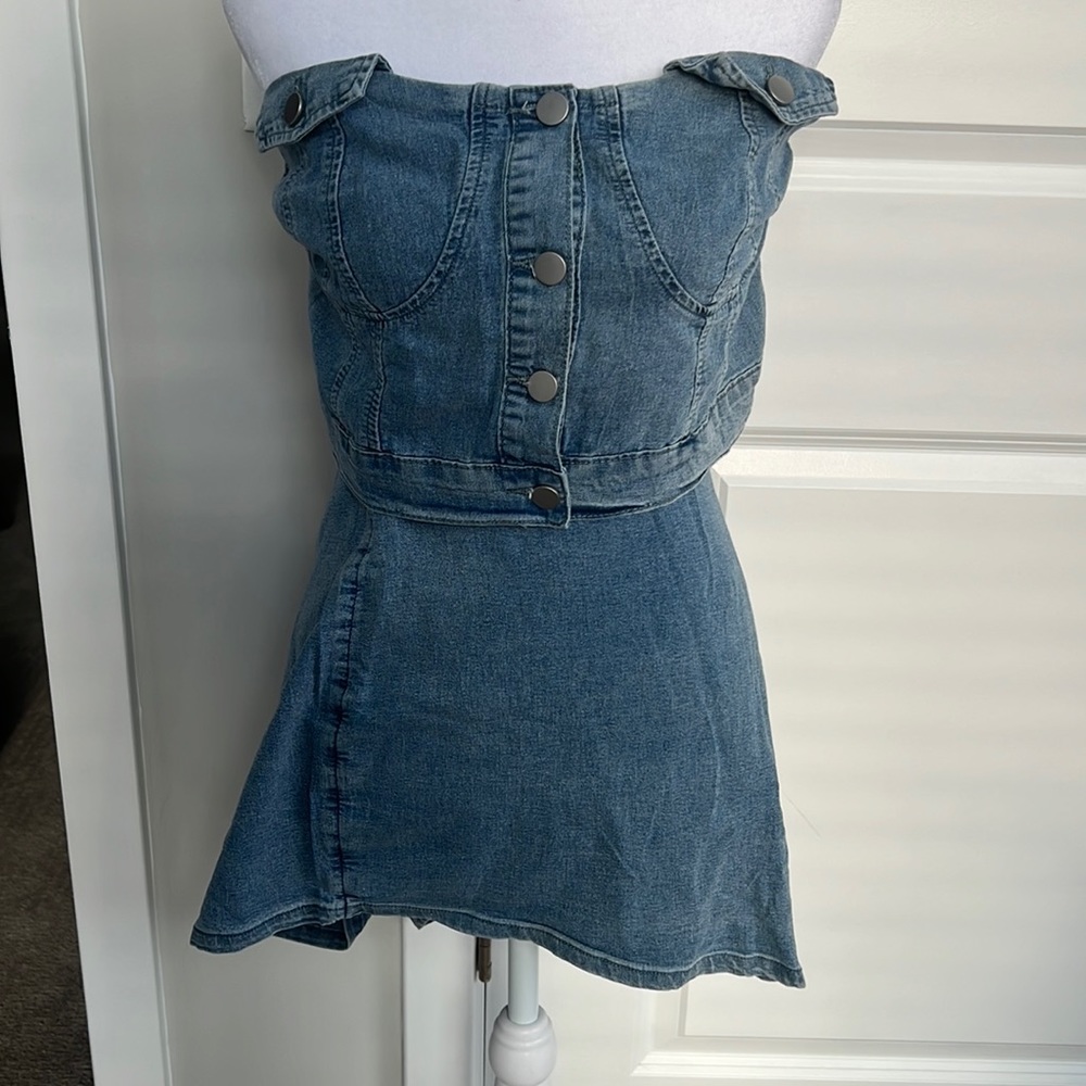BRAND NEW!! SheIn Denim Skort Set